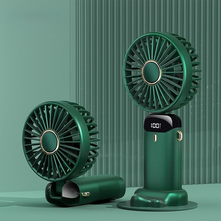 USB handheld mini portable silent desktop fan, rechargeable, 1800mAh
