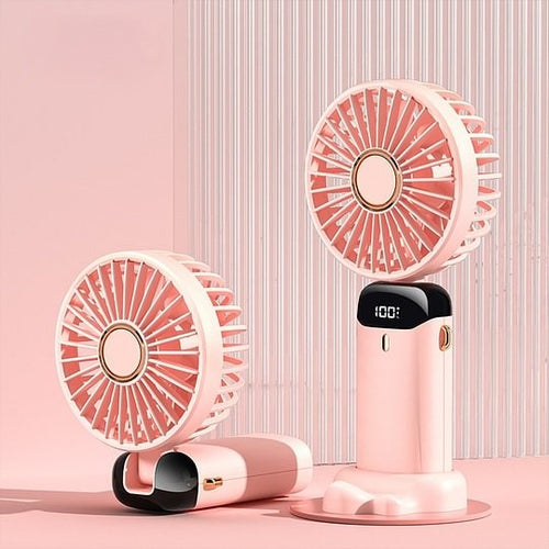 USB handheld mini portable silent desktop fan, rechargeable, 1800mAh